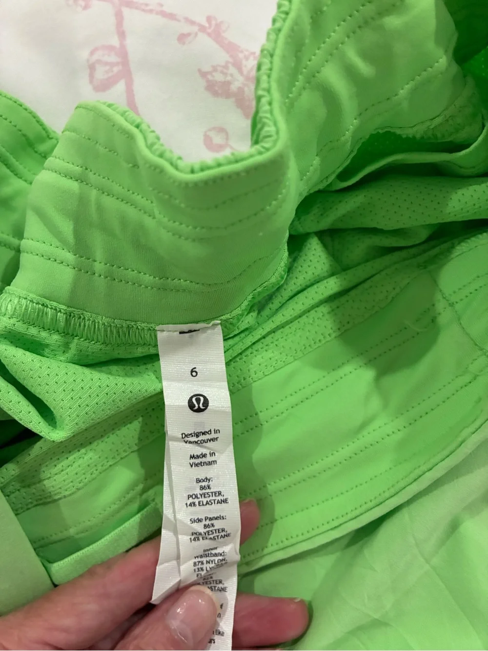 lululemon athletica Neon Green Layered Athletic Shorts